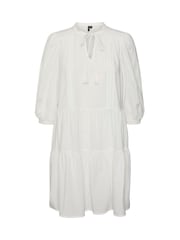 VERO MODA White 3/4 Puff Sleeve Smock Short Dress - Image 4 of 4