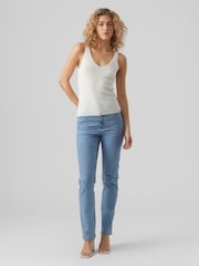 VERO MODA White Knitted Vest Cami Top - Image 1 of 5
