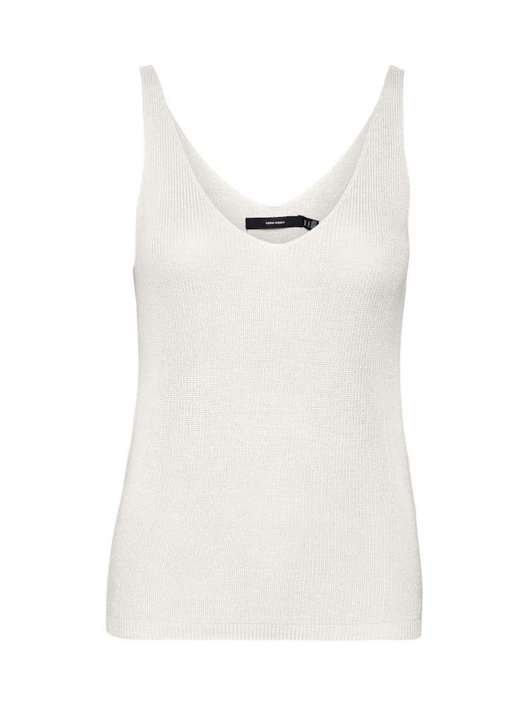 VERO MODA White Knitted Vest Cami Top - Image 5 of 5