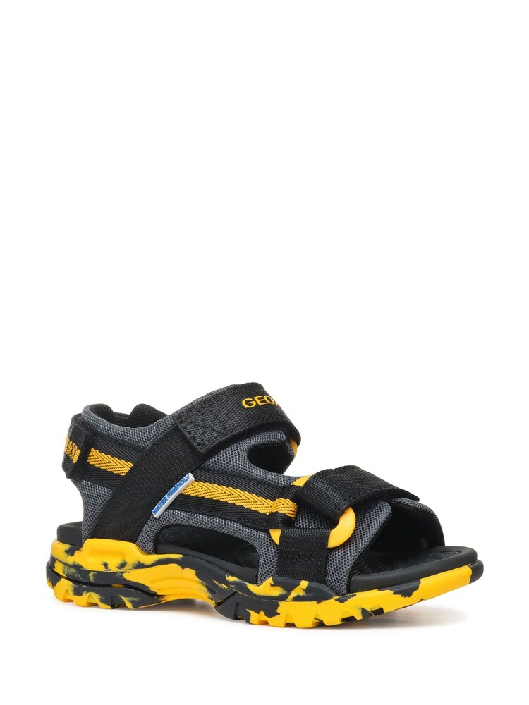 Geox Boys J Borealis Black Sandals - Image 2 of 4 Geox Boys J Borealis Black Sandals - Image 2 of 4