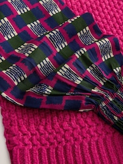 Bright Pink Layer Look Knitted Tank With Wool - Image 3 of 3