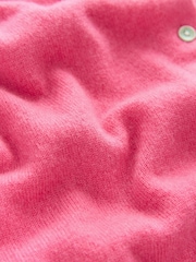 Bright Pink 100% Cashmere Long Sleeve Cardigan - Image 6 of 8