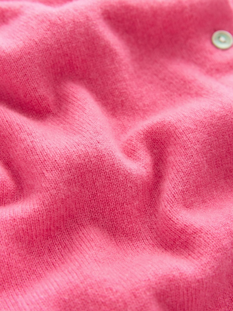 Cardigan EXQUISIT By S.v.B. Rose - Manches 3/4, Boutons Strass, Avec Cachemire - Taille 44 - Occasion Très Bon état