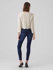 VERO MODA 3/4 Sleeve Boat Neck Crochet Top - Image 4 of 6