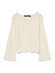 VERO MODA 3/4 Sleeve Boat Neck Crochet Top - Image 6 of 6