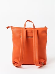 Oliver Bonas Orange Large Anie Multi Pocket Backpack - Image 4 of 8