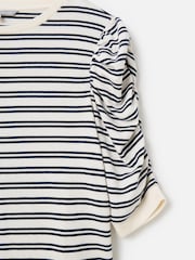 Oliver Bonas Striped Ruched Sleeve Top - Изображение 4 из 5