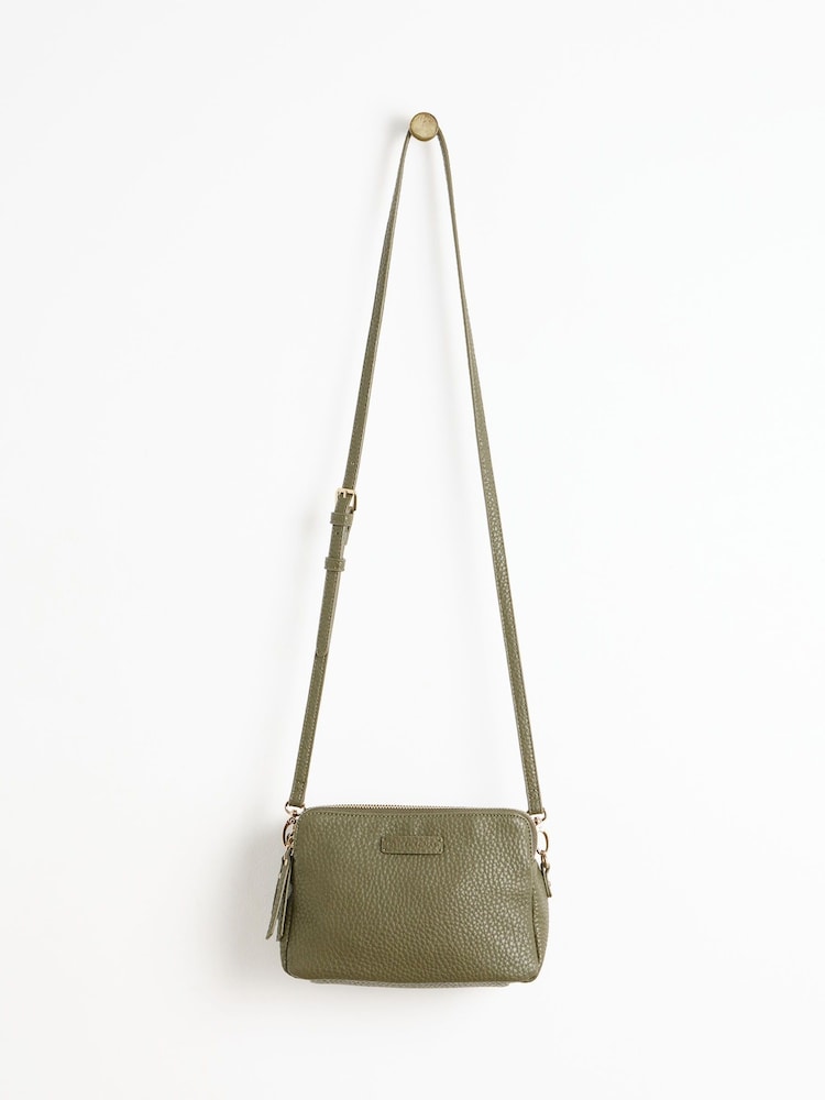 Oliver Bonas Green Isla Cross-Body Bag - Image 3 of 7