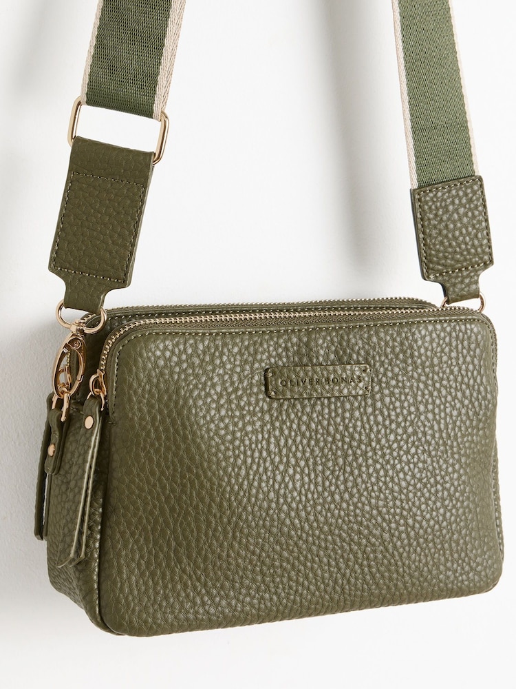Oliver Bonas Green Isla Cross-Body Bag - Image 4 of 7