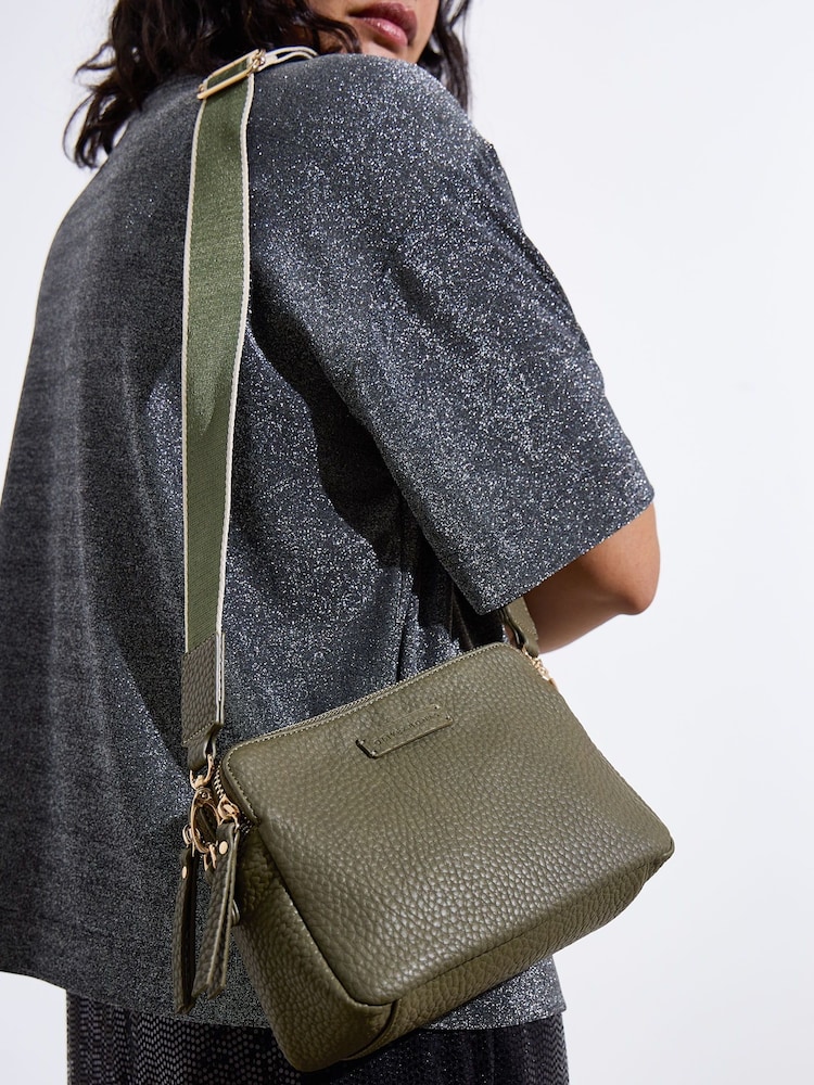 Oliver Bonas Green Isla Cross-Body Bag - Image 7 of 7