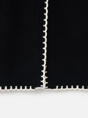 Oliver Bonas Black Blanket Stitch Knitted Waistcoat - Image 5 of 5