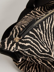 Oliver Bonas Black Zebra Weekend Bag - Image 5 of 7