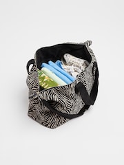 Oliver Bonas Black Zebra Weekend Bag - Image 7 of 7