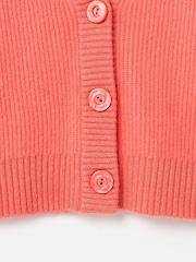 Oliver Bonas Pink Puff Sleeve Sparkle Knitted Cardigan - Image 8 of 8