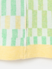 Oliver Bonas Green Geometric Knitted Bomber Jacket - Image 5 of 5