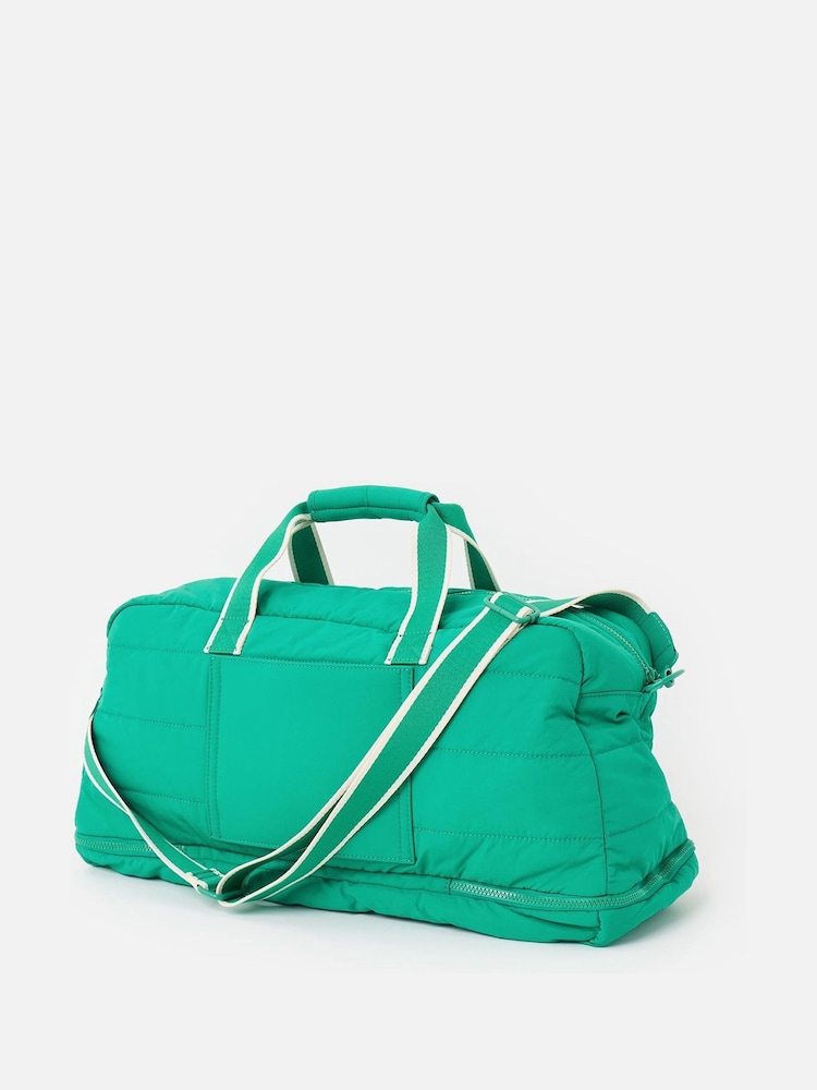 Oliver Bonas Green Layla Quilted Weekend Bag - Image 2 of 6