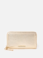 Oliver Bonas Gold Maddie Zip Around Purse - Image 1 of 5
