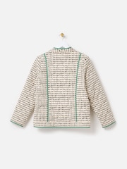 Oliver Bonas White Spotty Quilted Jacket - Image 5 of 8