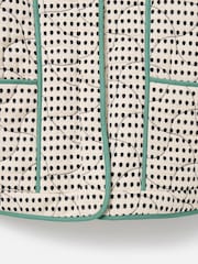 Oliver Bonas White Spotty Quilted Jacket - Image 8 of 8