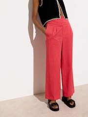 Oliver Bonas Blue Basque Wide Leg Regular Trousers - Image 2 of 8