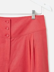 Oliver Bonas Blue Basque Wide Leg Regular Trousers - Image 6 of 8