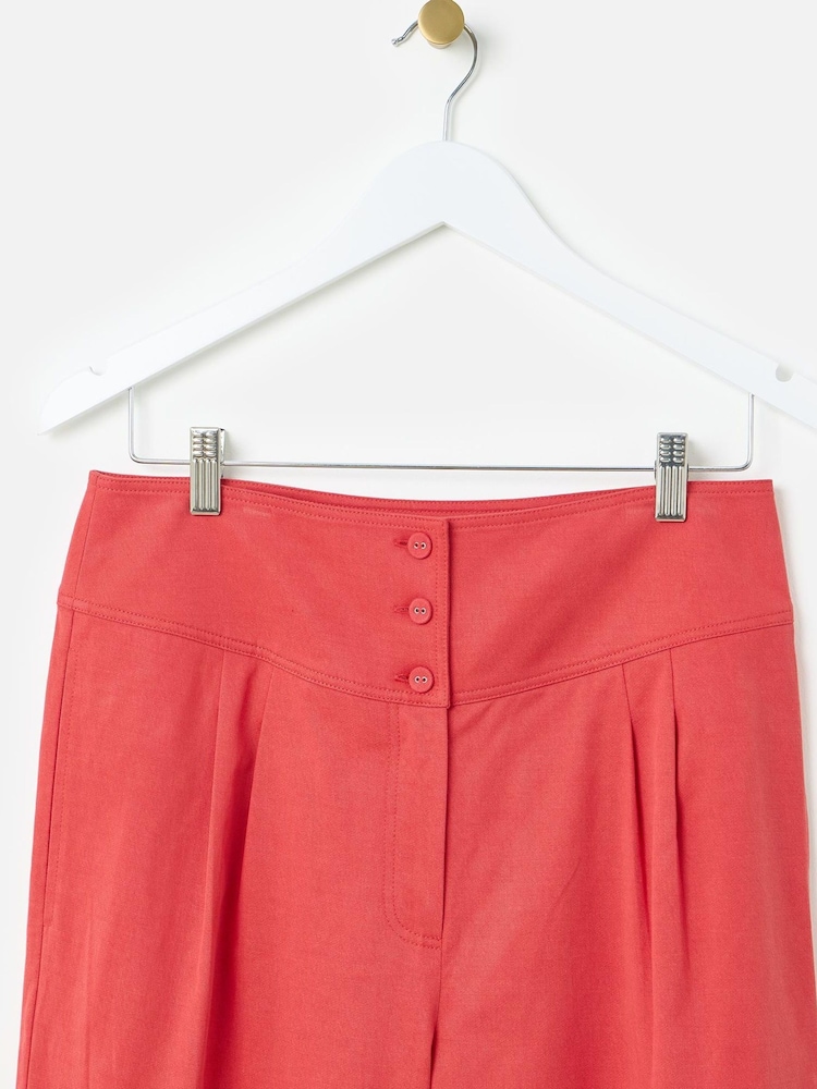Oliver Bonas Blue Basque Wide Leg Regular Trousers - Image 8 of 8