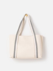 Oliver Bonas Cream Emma Stripe Tote Bag - Image 3 of 6