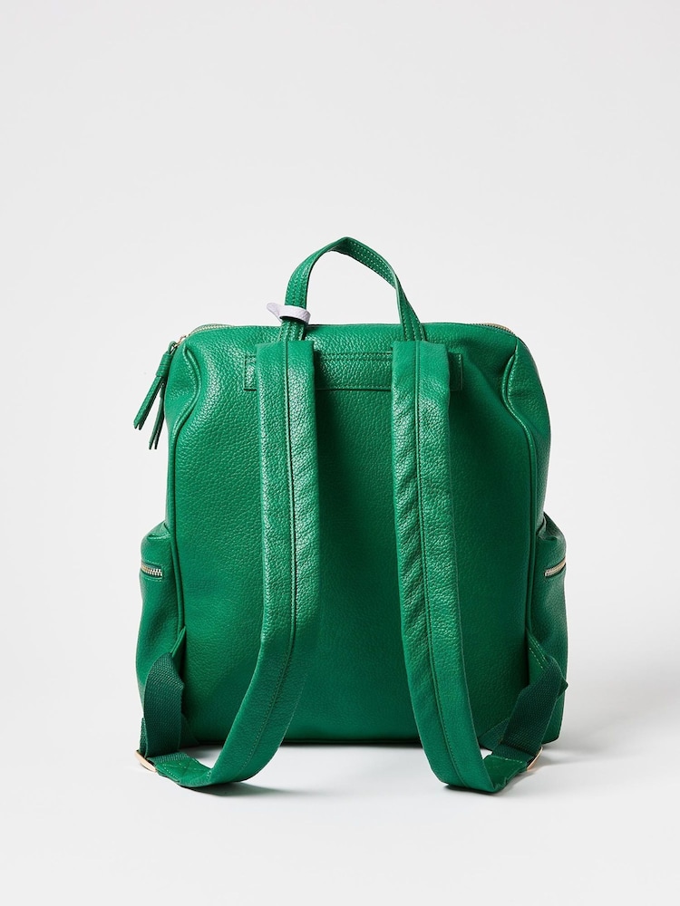 Oliver Bonas Green Imalie Curved Top Backpack - Image 2 of 7