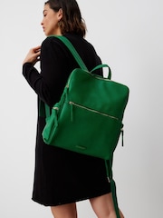 Oliver Bonas Green Imalie Curved Top Backpack - Image 6 of 7