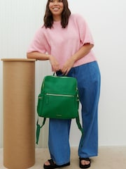 Oliver Bonas Green Imalie Curved Top Backpack - Image 7 of 7
