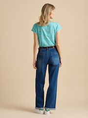 Brakeburn Blue Aqua Stripe T-Shirt - Image 3 of 5