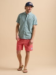 Brakeburn Green Mosaic 100% Cotton Shirt - Image 6 of 6