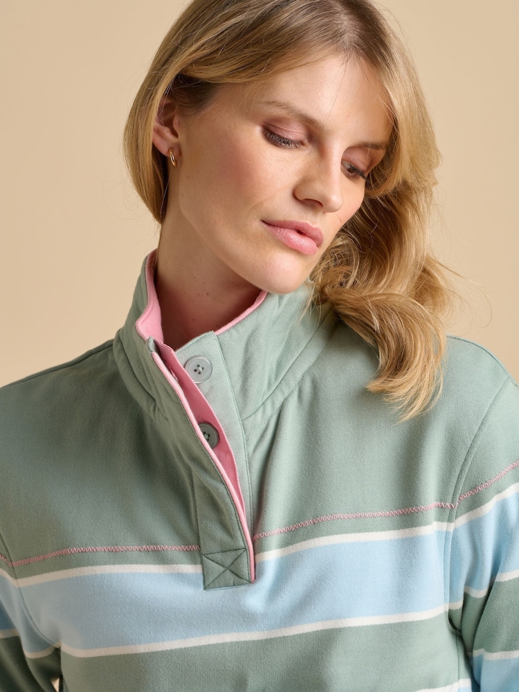 Brakeburn Green Shoreline Meadow Quarter Zip Sweatshirt - Image 5 of 6