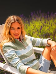 Brakeburn Green Shoreline Meadow Quarter Zip Sweatshirt - Image 6 of 6
