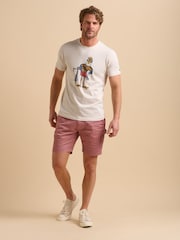 Natur - Brakeburn Seagul 100% Cotton T-Shirt - Bild 1 von 5