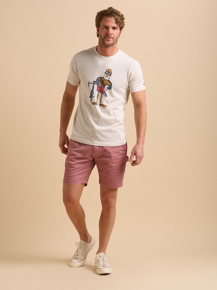 Natur - Brakeburn Seagul 100% Cotton T-Shirt - Bild 1 von 5