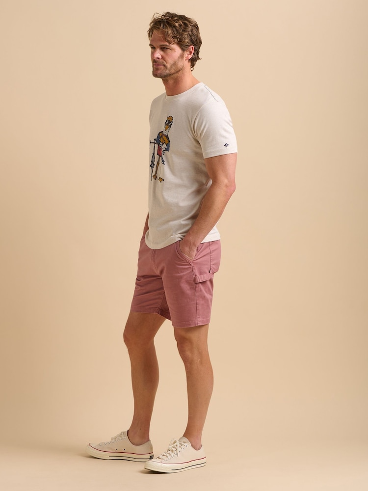 Brakeburn Natural Seagul 100% Cotton T-Shirt - Image 3 of 5