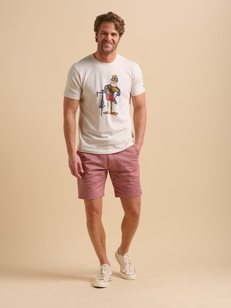 Brakeburn Natural Seagul 100% Cotton T-Shirt - Image 5 of 5 Brakeburn Natural Seagul 100% Cotton T-Shirt - Image 5 of 5