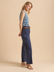 Brakeburn Blue Shadow Floral Print 100% Cotton Vest - Image 5 of 6