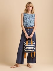 Brakeburn Blue Shadow Floral Print 100% Cotton Vest - Image 6 of 6