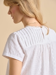 Brakeburn White Bay 100% Cotton Blouse - Image 5 of 5