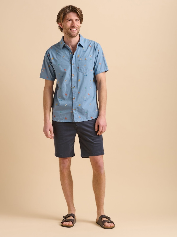 Brakeburn Light Blue Floating Daisy Shirt - Image 1 of 6