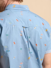 Brakeburn Light Blue Floating Daisy Shirt - Image 4 of 6