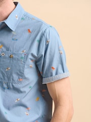 Brakeburn Light Blue Floating Daisy Shirt - Image 5 of 6