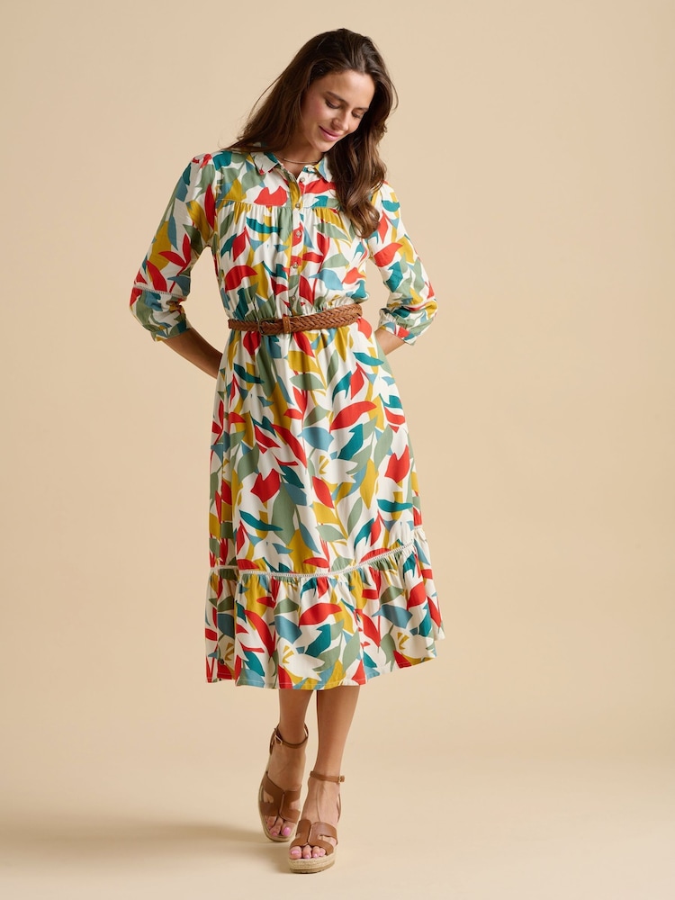 Brakeburn Falling Leaves Midi Dress - Image 6 of 6