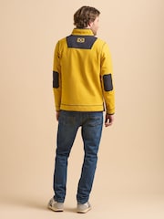 Brakeburn Yellow Green Stripe Quarter Zip Sweat Top - Image 2 of 6