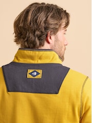 Brakeburn Yellow Green Stripe Quarter Zip Sweat Top - Image 6 of 6