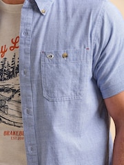 Brakeburn Blue Texture 100% Cotton Shirt - Image 4 of 6
