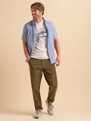 Brakeburn Blue Texture 100% Cotton Shirt - Image 6 of 6