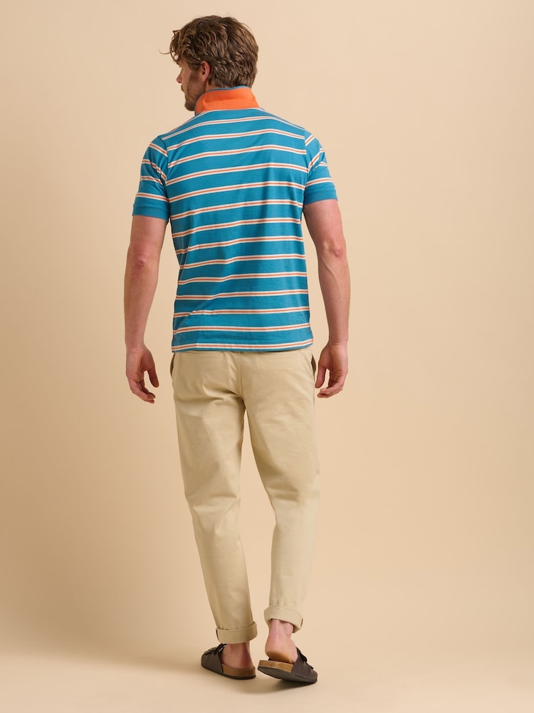 Brakeburn Stripe 100% Cotton Polo Shirt - صورة 2 من 5